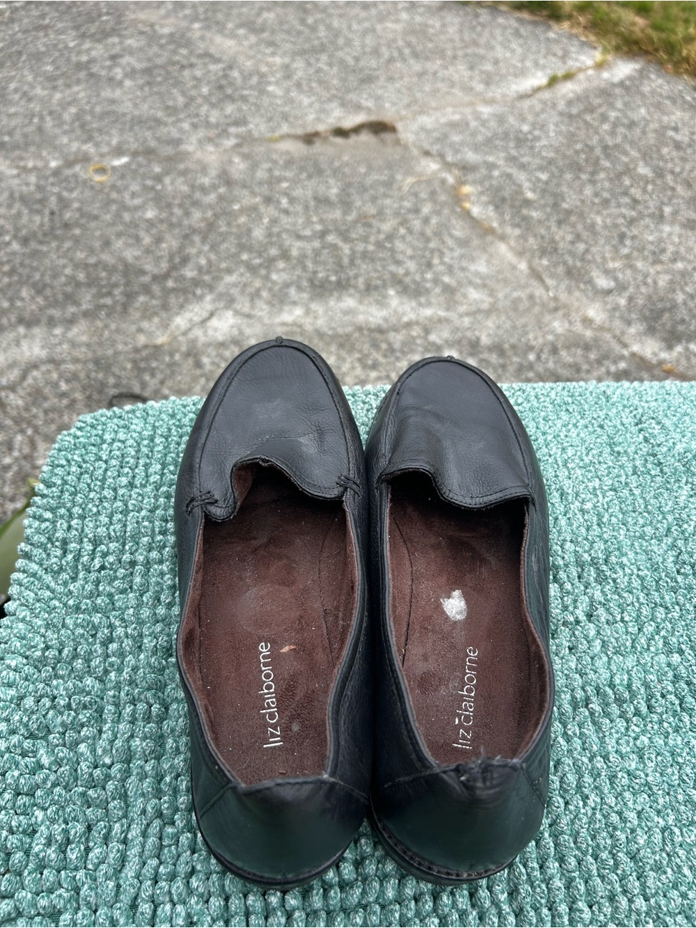 Liz Claiborne Veda Women’s Black Slip-On Leather Loafers Shoes Size 8M - Picture 9 of 13